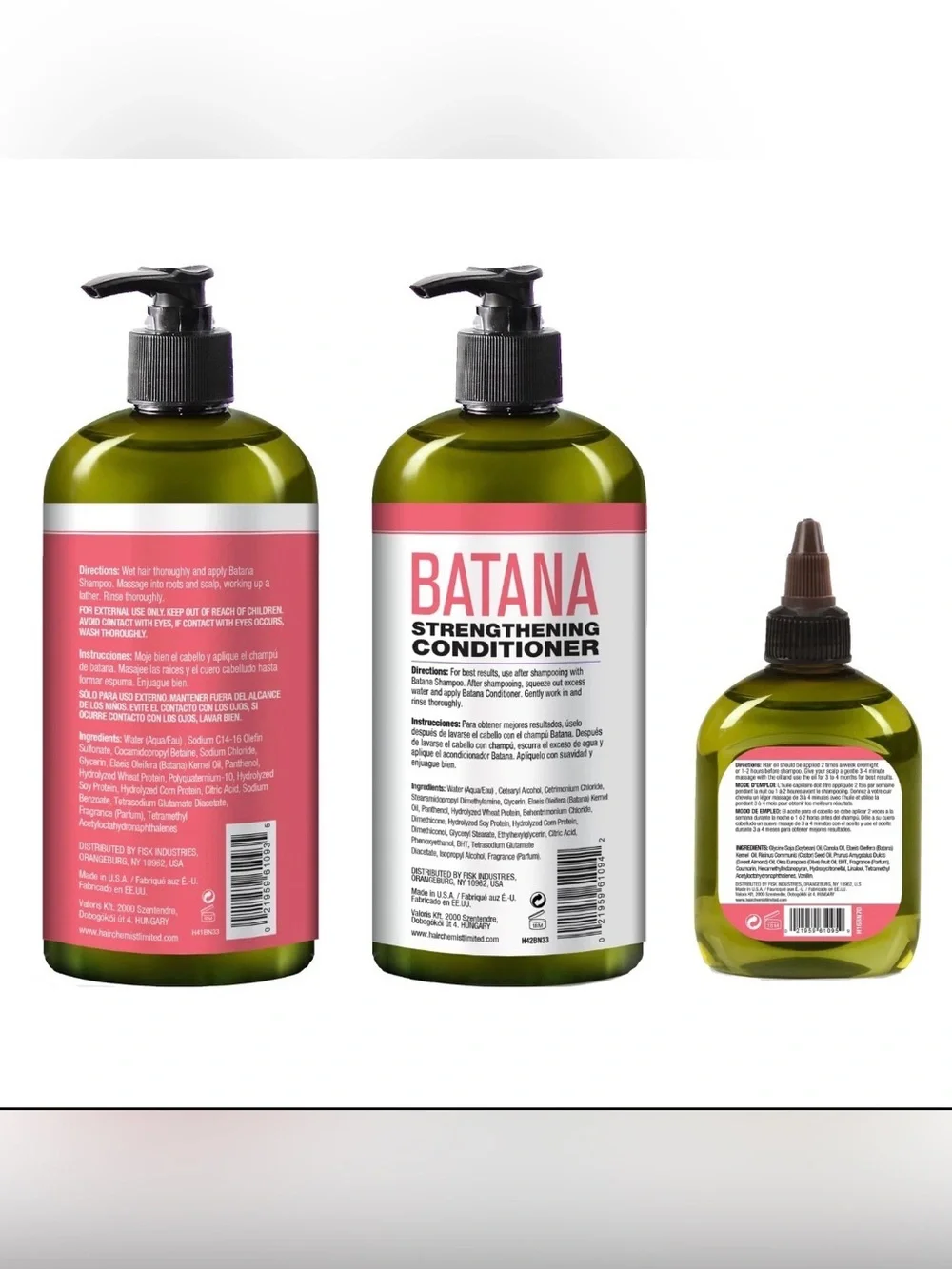 Hair Chemist Batana Strengthening Shampoo& Conditioner plus Oil Set -NEW IN BOX